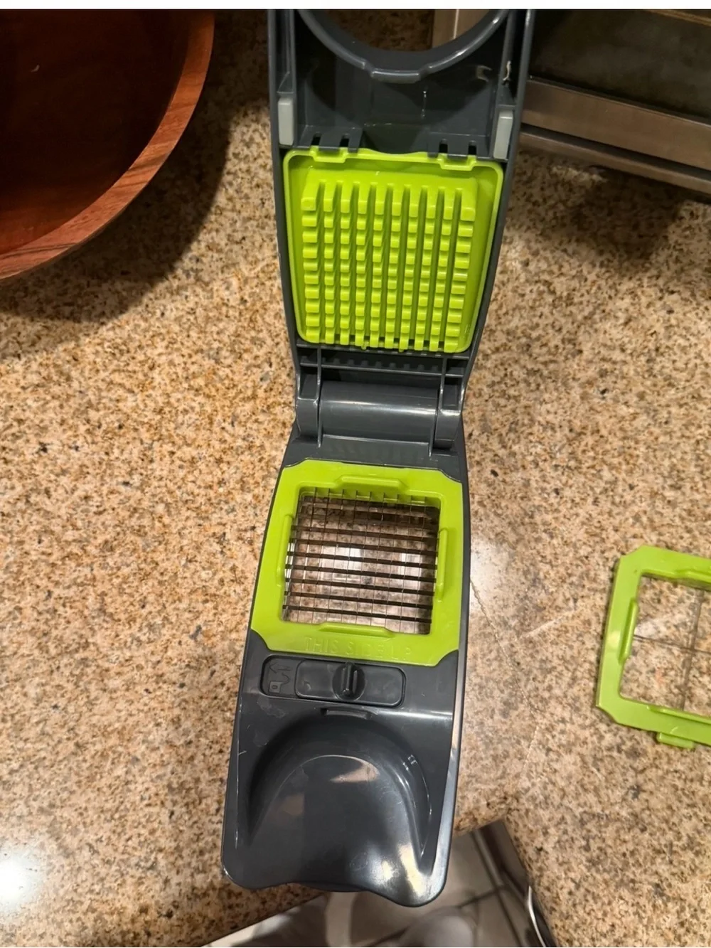 Mueller Gray and Green Vegetable Cutter with Interchangeable Blades